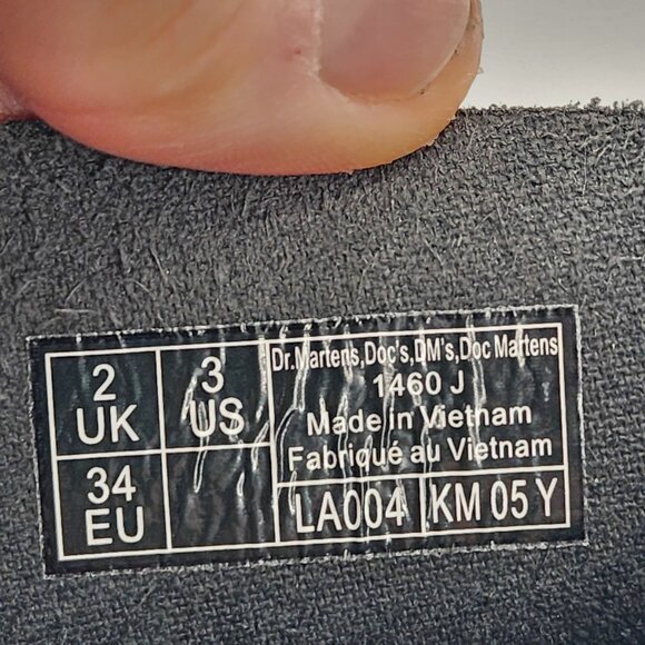 DR. MARTENS Unisex Kids 1460 Rainbow Patent Leather Lace Up Boots Black - Picture 7 of 8